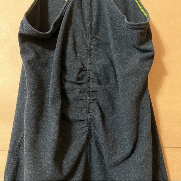 Lululemon | Ruched Gathered Back Racerback Tank Top Scoop Neck Grey Size 8 - Picture 8 of 9